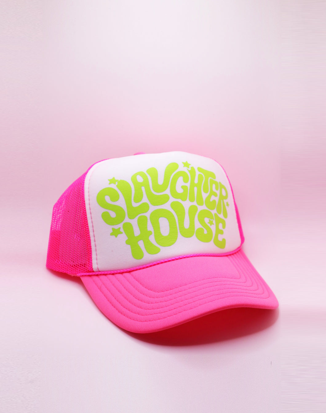“Seeing Stars” Trucker Hat - Neon Pink/Neon Green
